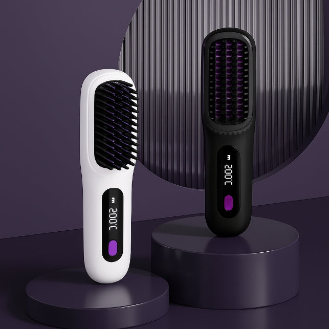 Spazzola Lisciante Portatile Senza Fili – Capelli Lisci in 60 Secondi, Da portare Ovunque